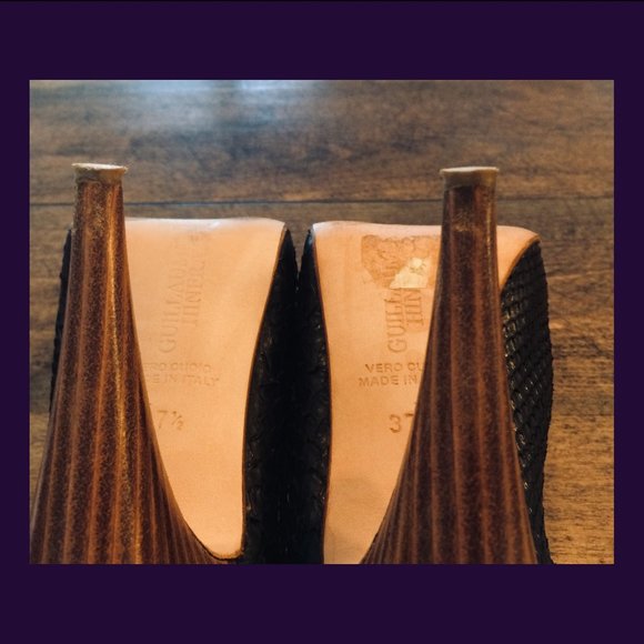 Guillaume  black  shoes from anaconda skin size 37 - Picture 6 of 8